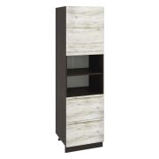 Пенал ПД600-12Я Корпус: ЛДСП венге 16мм; фасад: фрезеровка Бруклин, МДФ клен скандинавский 16 мм