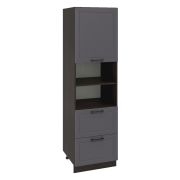 Пенал ПД2Я 600 Корпус: ЛДСП венге 16мм; фасад: фрезеровка Кельн, МДФ софт смок 16мм