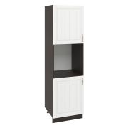 Пенал ПД600-11 Корпус: ЛДСП венге 16мм; фасад: фрезеровка Лондон, МДФ дуб белый 16мм