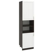 Пенал (премьер) ПД600Н-11 Корпус: ЛДСП венге 16мм; фасад: фрезеровка Лондон, МДФ дуб белый 16мм