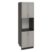 Пенал ПД600-22 Корпус: ЛДСП венге 16мм; фасад: фрезеровка Лондон, МДФ дуб графит 16мм