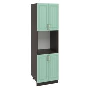 Пенал ПД600-22 Корпус: ЛДСП венге 16мм; фасад: фрезеровка Лондон, МДФ дуб изумруд 16мм