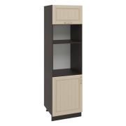 Пенал ПДГ 600 Корпус: ЛДСП венге 16мм; фасад: фрезеровка Лондон, МДФ дуб капучино 16мм