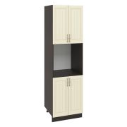 Пенал ПД600-22 Корпус: ЛДСП венге 16мм; фасад: фрезеровка Лондон, МДФ дуб крем 16мм