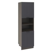 Пенал ПД1 600 Корпус: ЛДСП венге 16мм; фасад: фрезеровка Норд Line, МДФ софт смок 16 мм