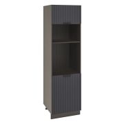 Пенал ПДГ 600 Корпус: ЛДСП венге 16мм; фасад: фрезеровка Норд Line, МДФ софт смок 16 мм