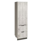 Пенал П600-22Я Корпус: ЛДСП венге 16мм; фасад: фрезеровка Норд, МДФ камень беж 16 мм