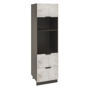 Пенал ПДМ600-1Г2Я Корпус: ЛДСП венге 16мм; фасад: фрезеровка Норд, МДФ камень беж 16 мм