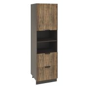 Пенал ПД600-12Я Корпус: ЛДСП венге 16мм; фасад: фрезеровка Норд, МДФ орех канадский 16 мм