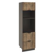 Пенал ПДМ600-1Г2Я Корпус: ЛДСП венге 16мм; фасад: фрезеровка Норд, МДФ орех канадский 16 мм