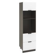 Пенал ПДГ2Я 600 Корпус: ЛДСП венге 16мм; фасад: фрезеровка Норд, МДФ софт даймонд 16 мм