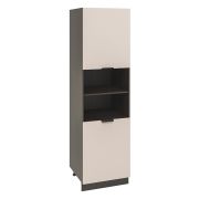 Пенал ПД1 600 Корпус: ЛДСП венге 16мм; фасад: фрезеровка Норд, МДФ софт какао 16 мм