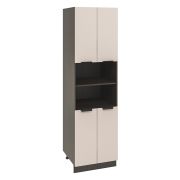 Пенал ПД2 600 Корпус: ЛДСП венге 16мм; фасад: фрезеровка Норд, МДФ софт какао 16 мм