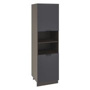 Пенал ПД1 600 Корпус: ЛДСП венге 16мм; фасад: фрезеровка Норд, МДФ софт смок 16 мм