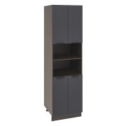 Пенал ПД2 600 Корпус: ЛДСП венге 16мм; фасад: фрезеровка Норд, МДФ софт смок 16 мм