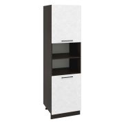 Пенал ПД600-11 Корпус: ЛДСП венге 16мм; фасад: фрезеровка Нувель, МДФ бетон белый 16мм