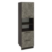 Пенал ПД600-12Я Корпус: ЛДСП венге 16мм; фасад: фрезеровка Нувель, МДФ бетон коричневый 16мм