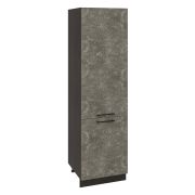 Пенал П600-11 Корпус: ЛДСП венге 16мм; фасад: фрезеровка Нувель, МДФ бетон коричневый 16мм