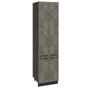 Пенал (премьер) П600Н-22 Корпус: ЛДСП венге 16мм; фасад: фрезеровка Нувель, МДФ бетон коричневый 16мм