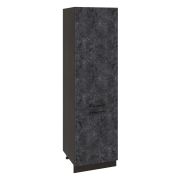 Пенал П600-11 Корпус: ЛДСП венге 16мм; фасад: фрезеровка Нувель, МДФ бетон черный 16мм