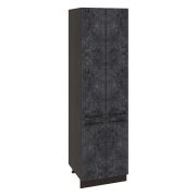 Пенал П600-22 Корпус: ЛДСП венге 16мм; фасад: фрезеровка Нувель, МДФ бетон черный 16мм