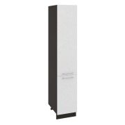 Пенал П 400 Корпус: ЛДСП венге 16мм; фасад: фрезеровка Олива, МДФ металлик белый 16мм