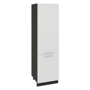 Пенал П600-11 Корпус: ЛДСП венге 16мм; фасад: фрезеровка Олива, МДФ металлик белый 16мм