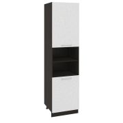 Пенал (премьер) ПД600Н-11 Корпус: ЛДСП венге 16мм; фасад: фрезеровка Олива, МДФ металлик белый 16мм