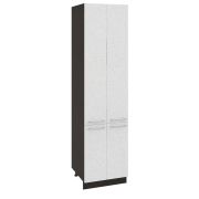 Пенал (премьер) П600Н-22 Корпус: ЛДСП венге 16мм; фасад: фрезеровка Олива, МДФ металлик белый 16мм