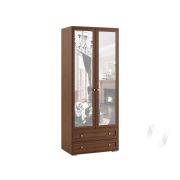 Шкаф 2-х створчатый с зеркалом РШ-24 Спальня Ричард (орех донской)