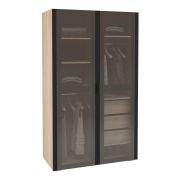 мс Норд ШК-1200 Дуб Сонома / СТЕКЛО Софт черный