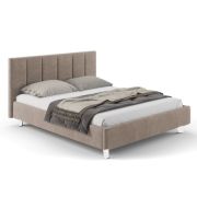 Кровать «Kamilla» 160*200 Белый / Велюр Velutto 04 с основанием