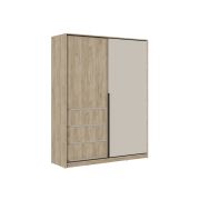 БОХО Шкаф-купе ШК-006 (Д.1800) Дуб крафт серый / Кашемир