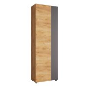 САФАРИ_Шкаф_ШК-001_(Шкаф с выдв. штангой) Дуб Крафт золотой / Графит Софт